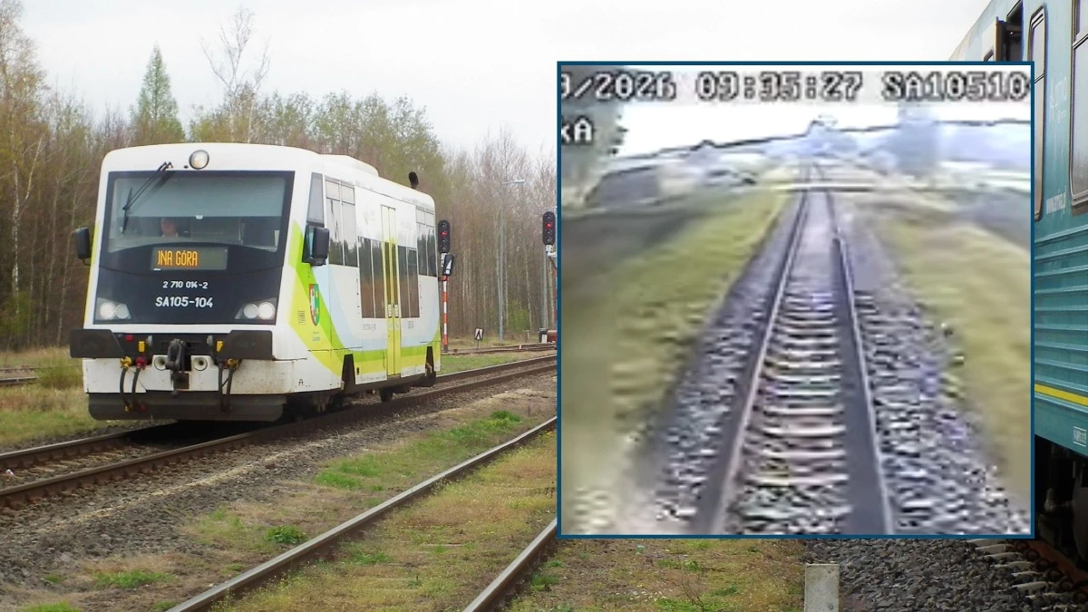 Maszynista trąbił pięć razy. Bus przemknął tuż przed pociągiem [WIDEO]