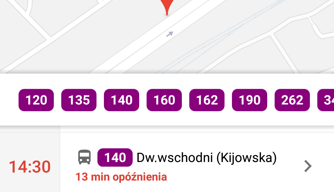 Warszawskie pojazdy w czasie rzeczywistym na mapach Google