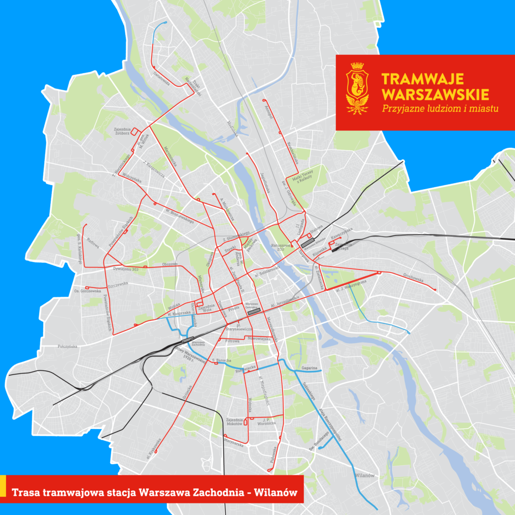 Tramwajem w tunelu dojedziemy do dworca Warszawa Zachodnia